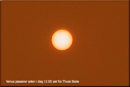 Venus foran solen i dag kl 11:05