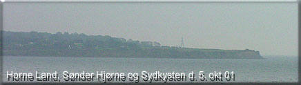 Horne Land, Sønder Hjørne og Sydkysten set fra færgen 